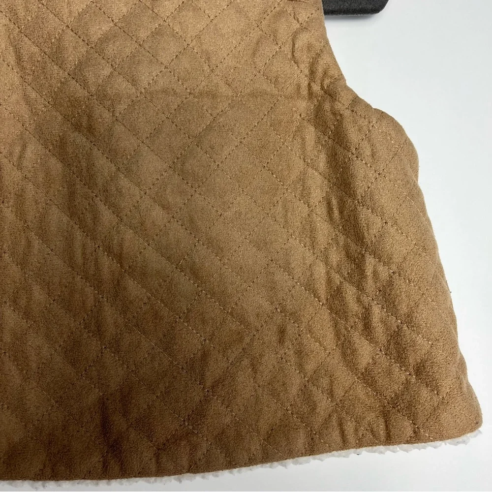 Gymboree Toddler Girls‎ Sherpa Lined Quilted Vest Brown Size 3T